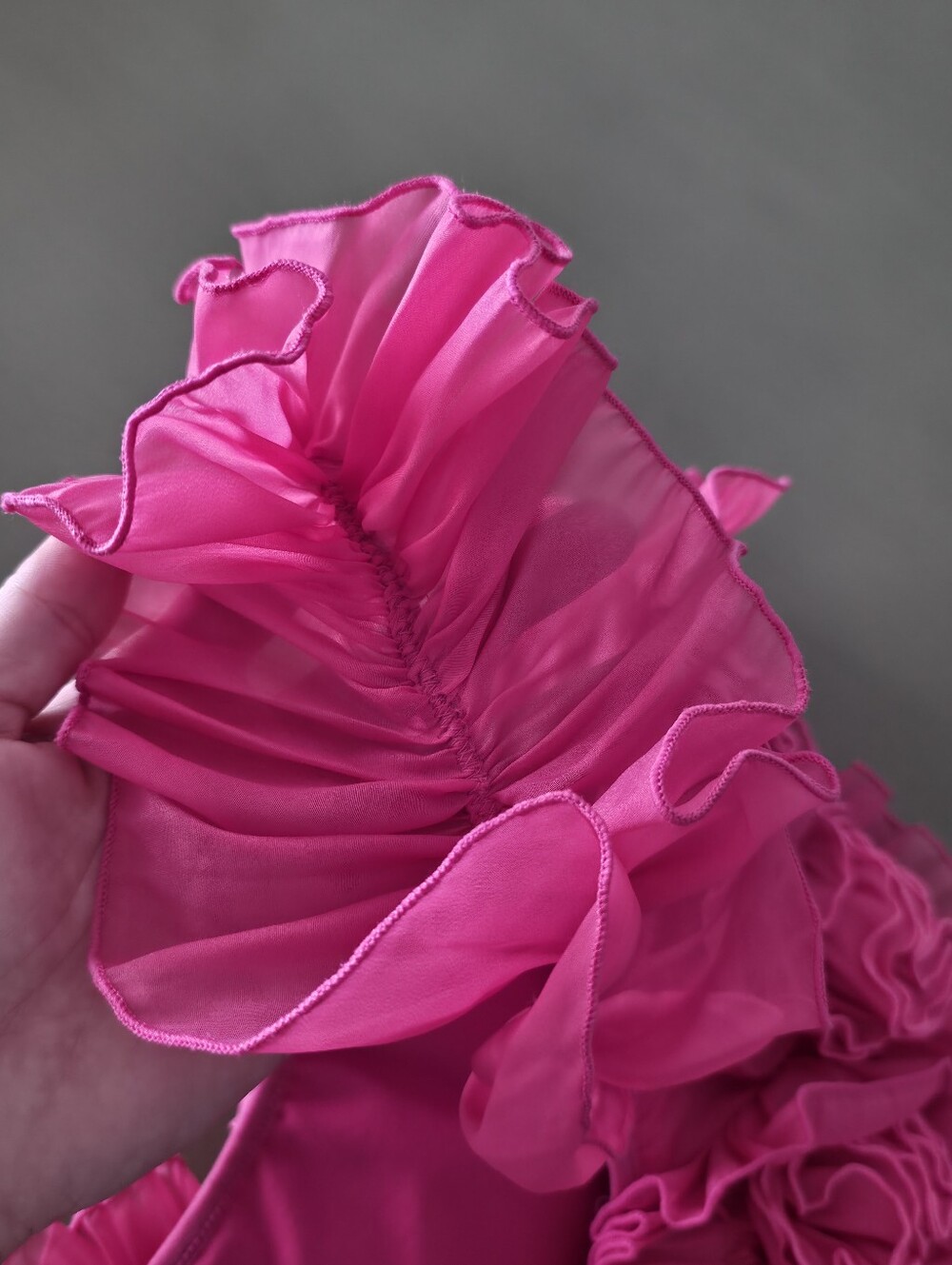 Free People Until Next Time Bodysuit, Hot Pink, 3D Floral, Sleeveless, XS - Picture 9 of 13